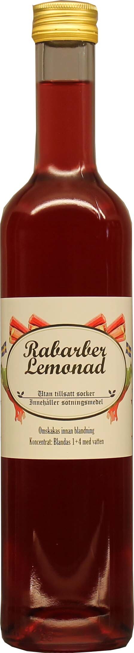 Rabarber Lemonad helt utan socker från Saema Delikatesser.